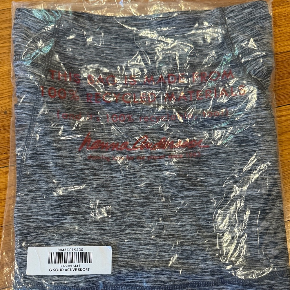 Hanna Andersson kids girls sz 8/130 cm Active skort NEW never used gray - Picture 2 of 2